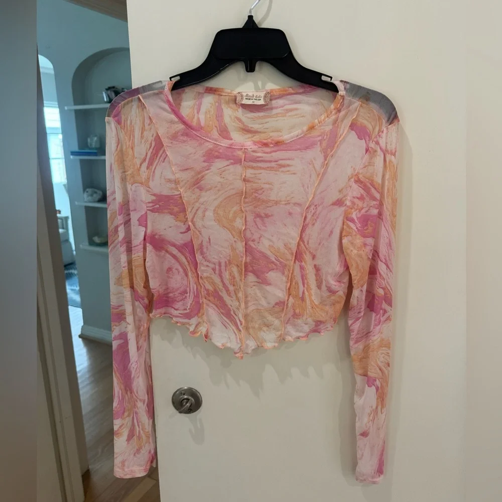 Sheer Cropped Top - Picture 2 of 5